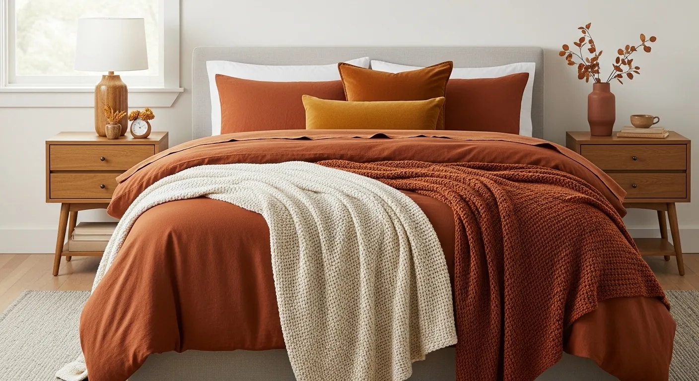 Warm Rust Bedding