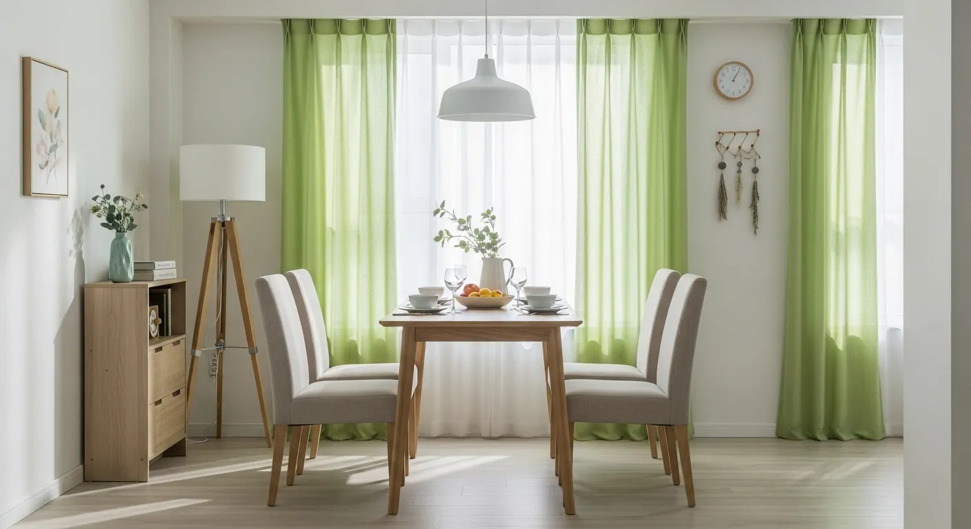 Soft Green Curtains