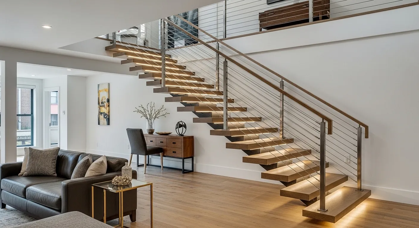 Minimalist Floating Staircase