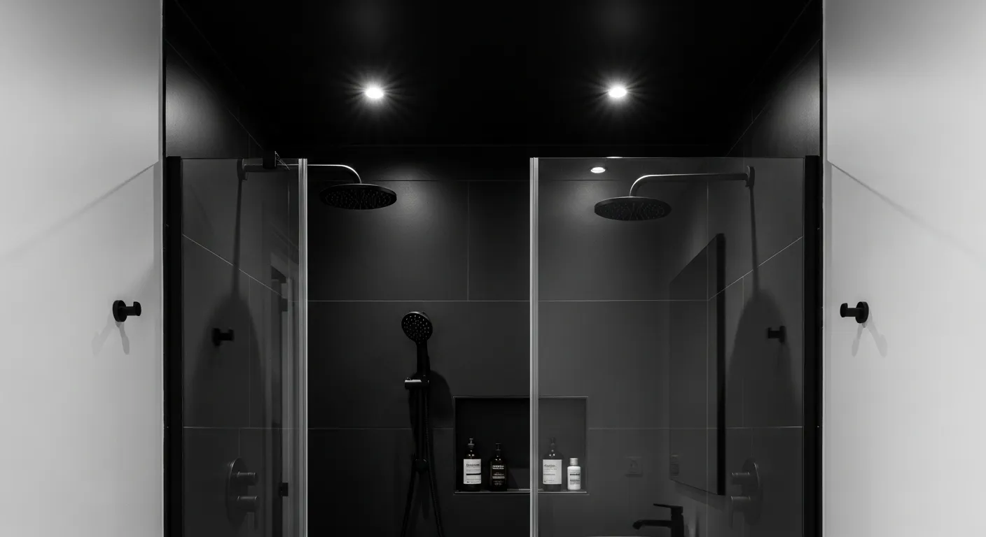 modern black bathroom shower ideas