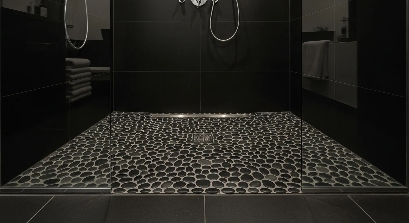 modern black bathroom shower ideas