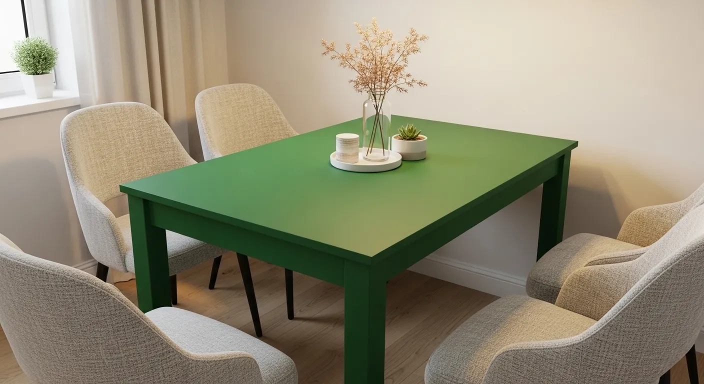 Matte Green Dining Table