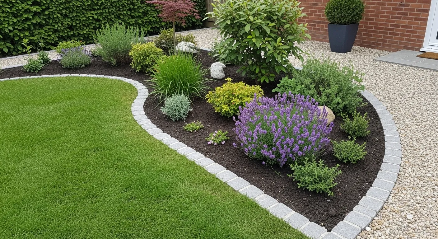 Stone Edged Lawn