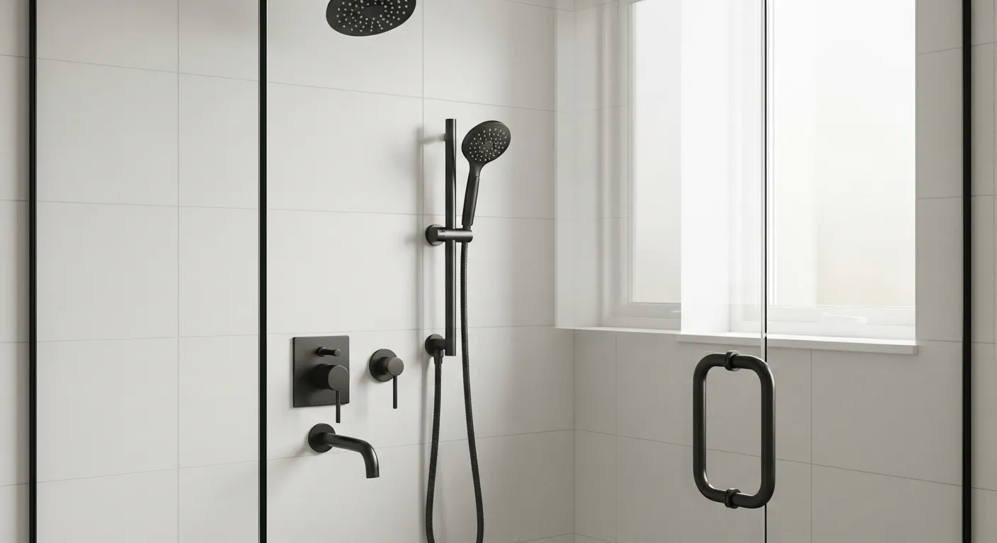 modern black bathroom shower ideas