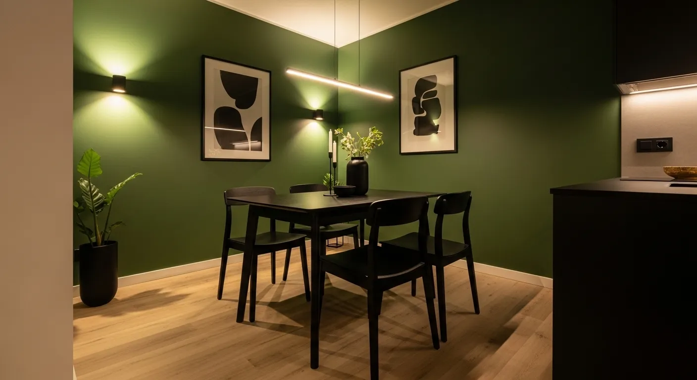 Green and Black Contrast