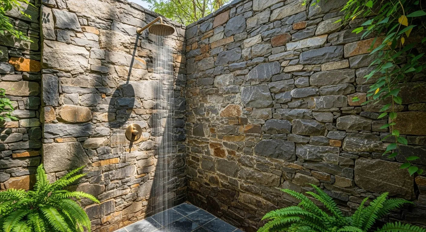 Stone Wall Shower