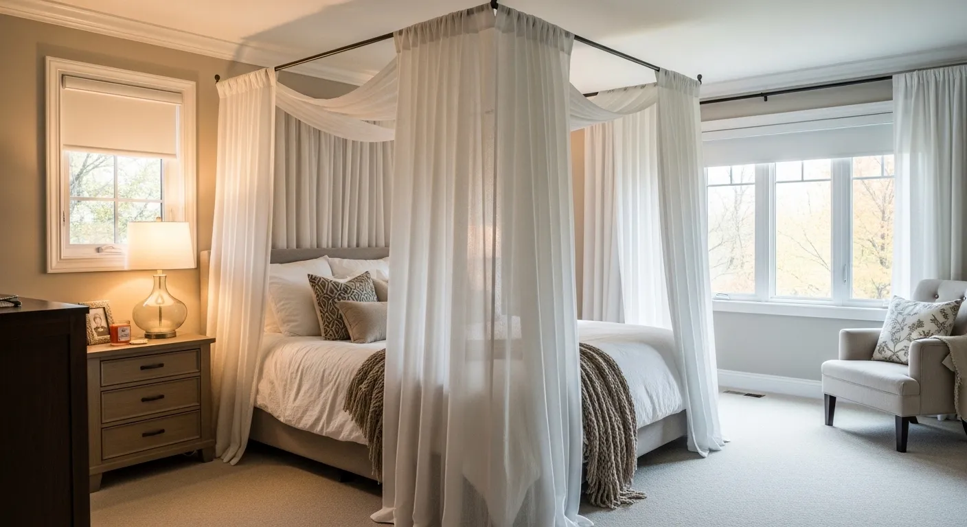 Warm Canopy Drapes