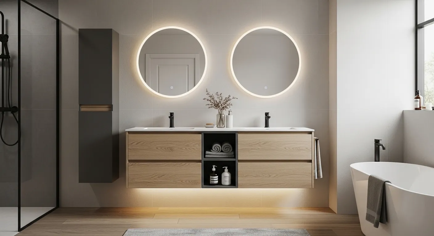 Floating Double Vanity