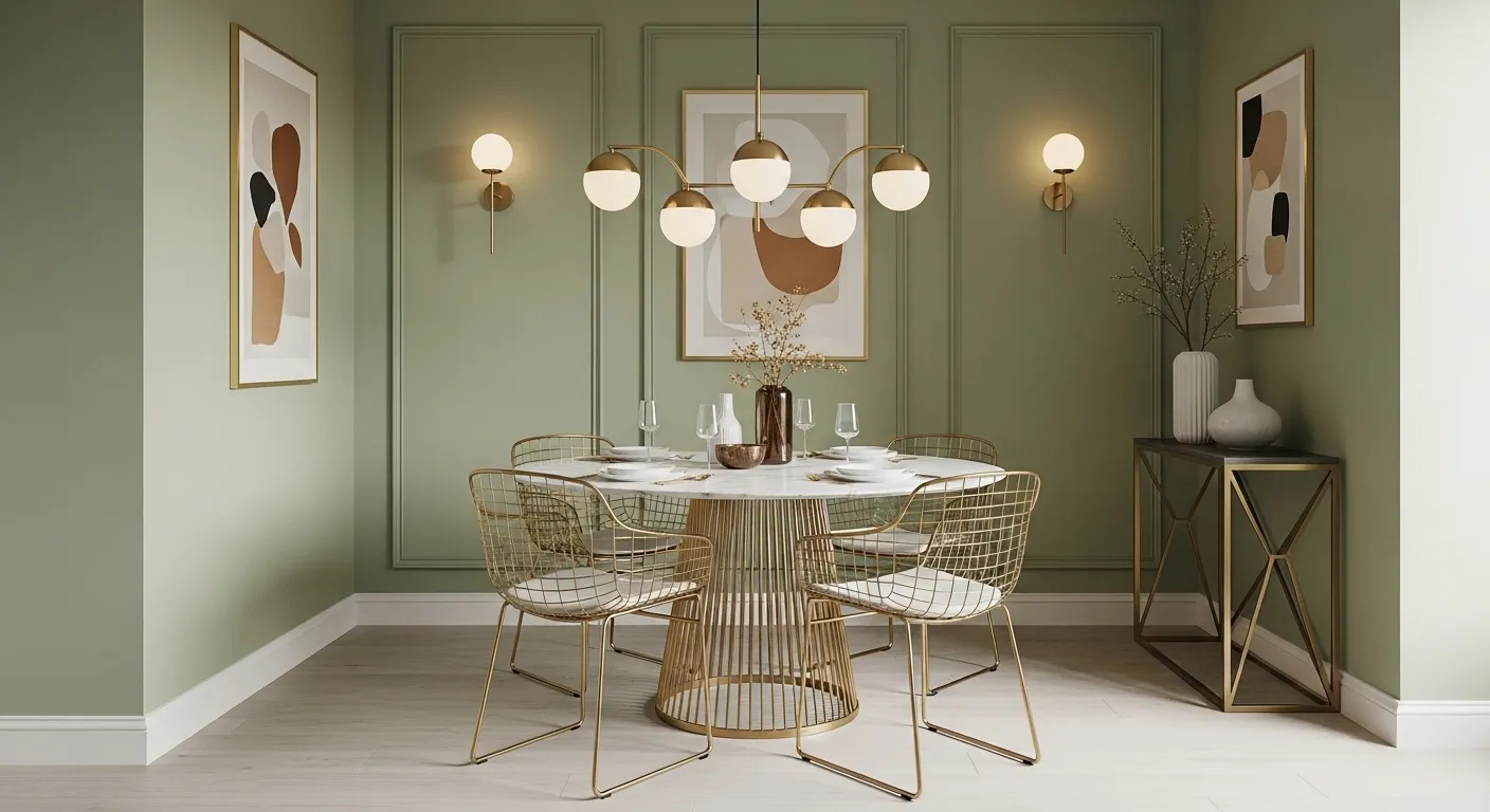 Green and Gold Accents