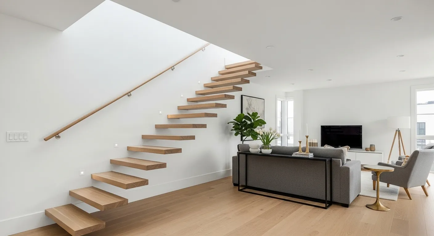 Minimalist Floating Staircase