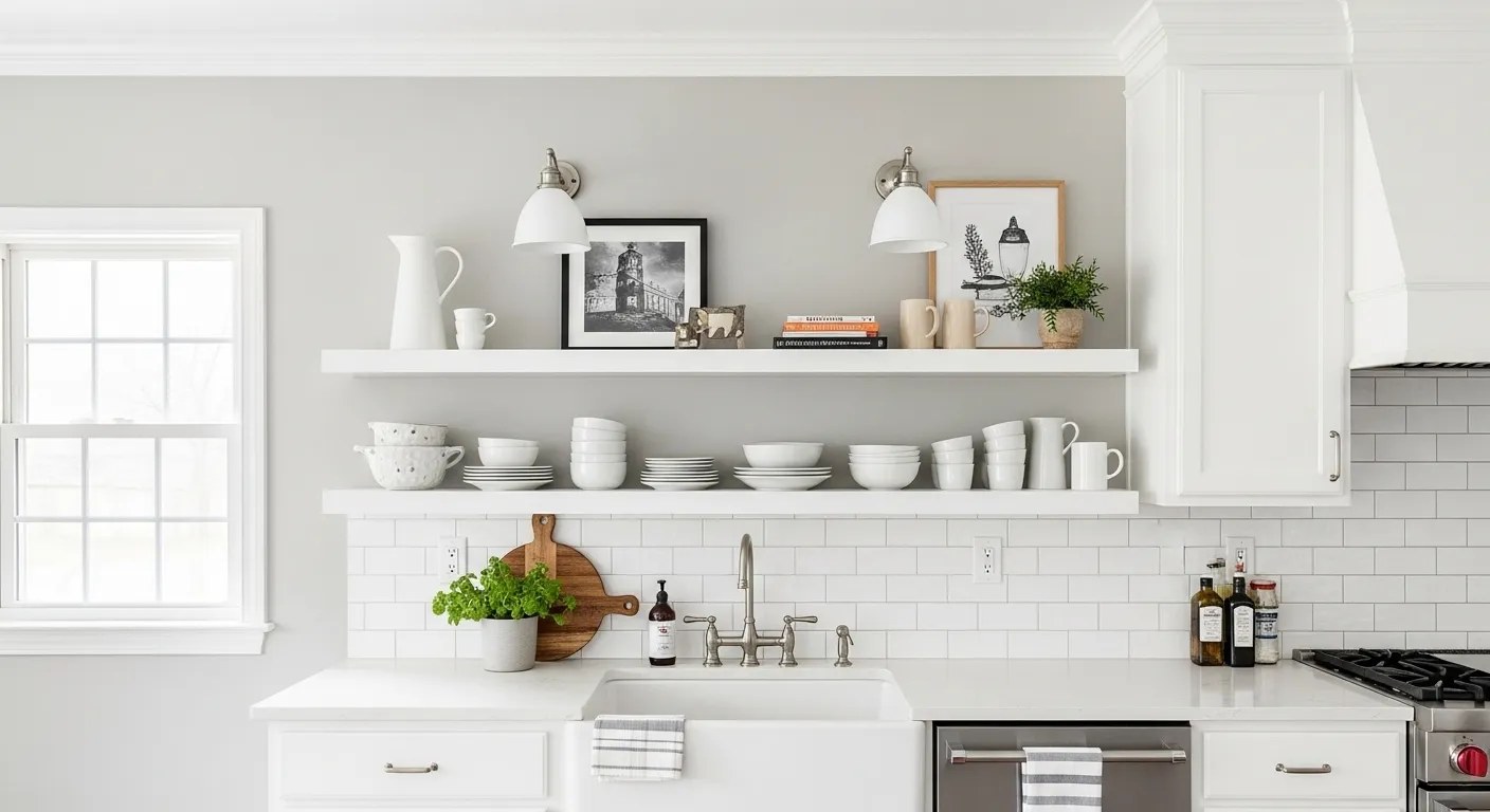 Open Floating Shelves
