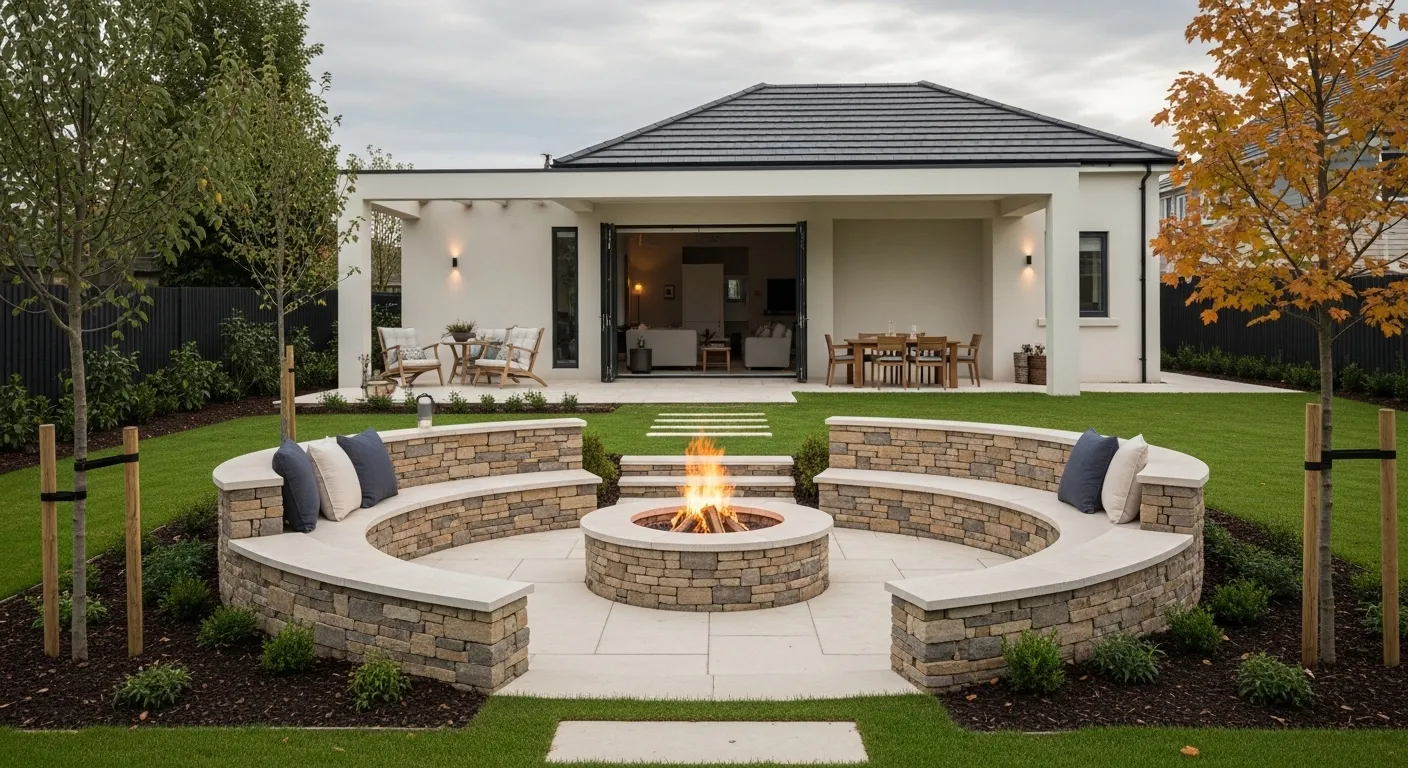 Stone Fire Pit Area