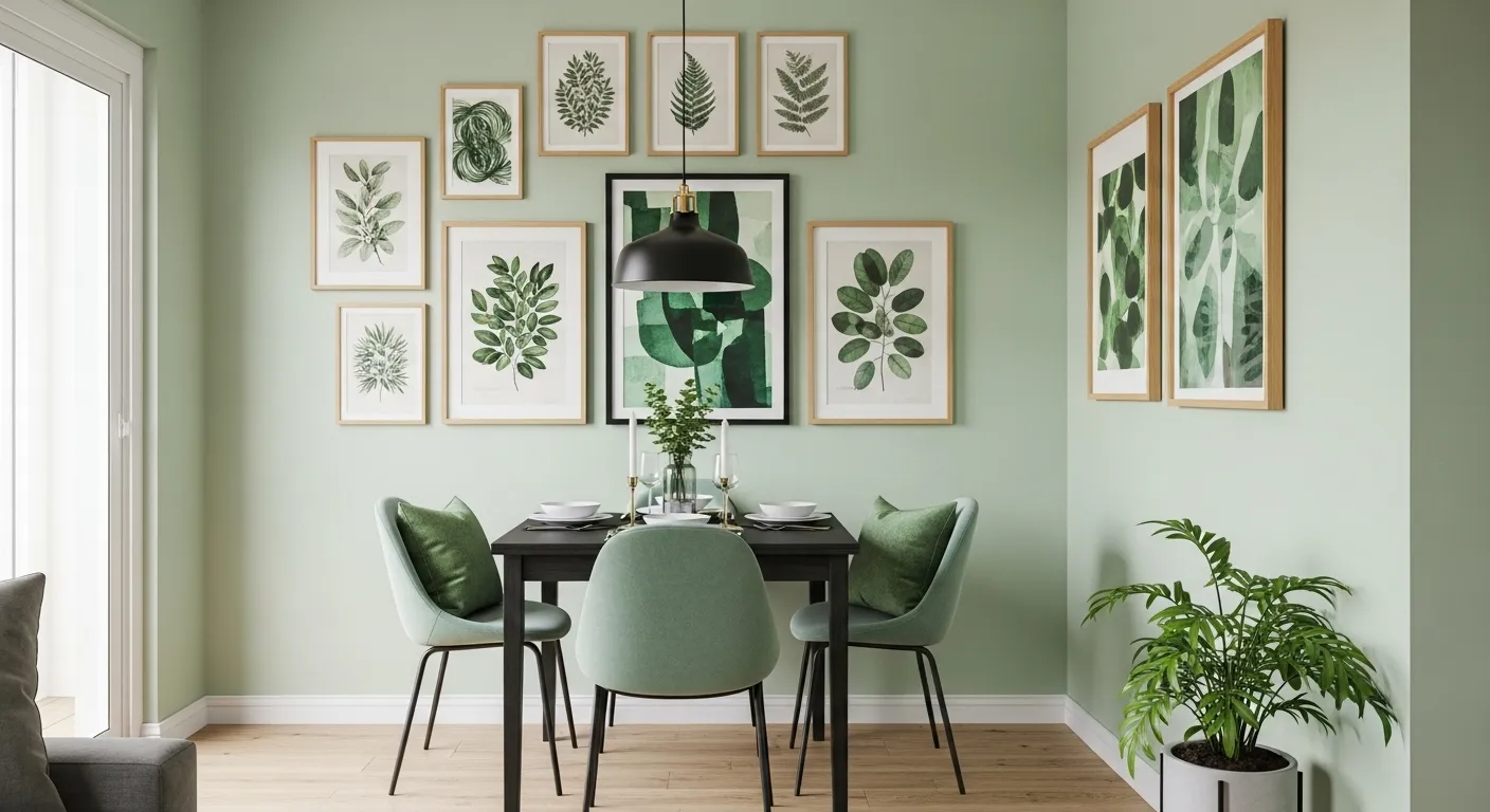 Green Gallery Wall