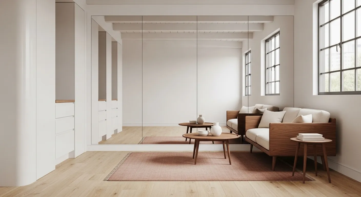 9. Mirrored Loft Wall