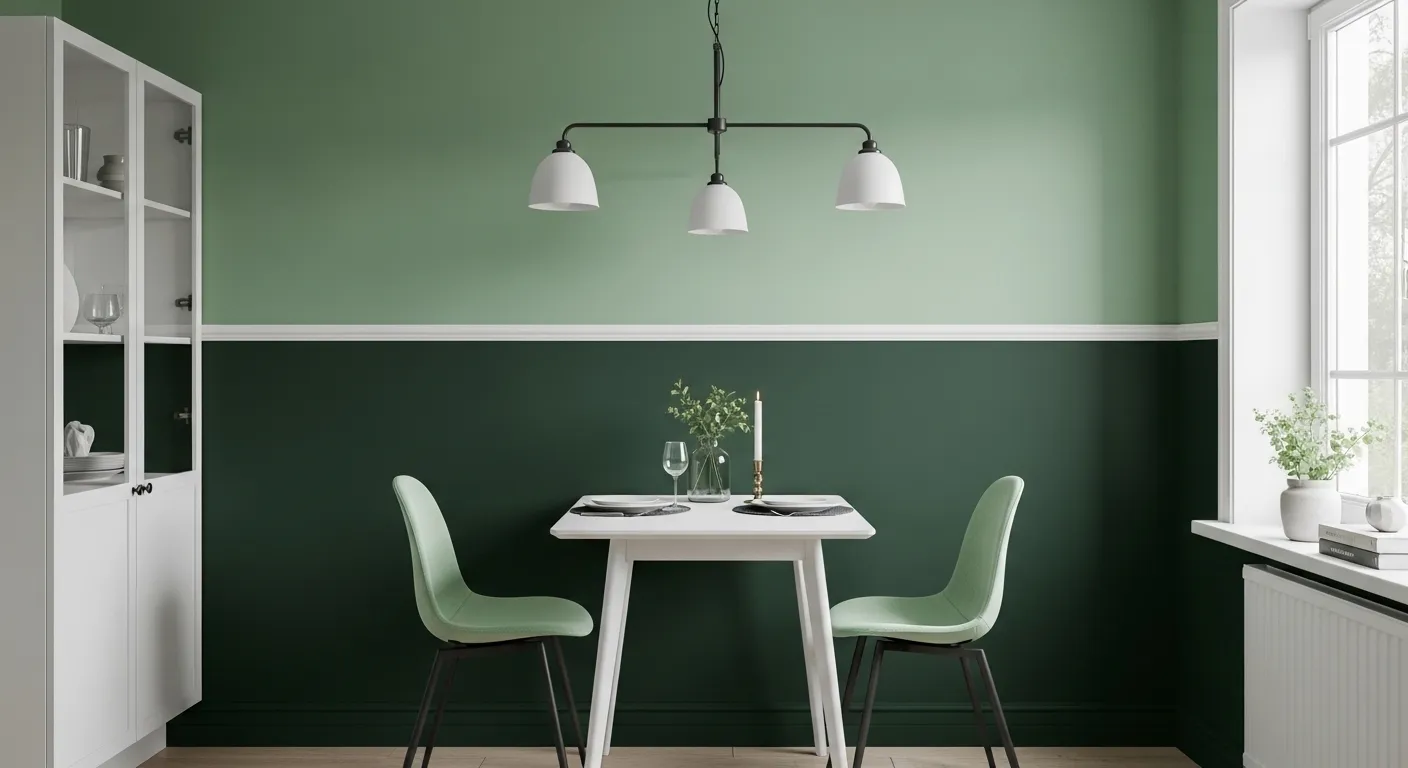 Two-Tone Green Walls