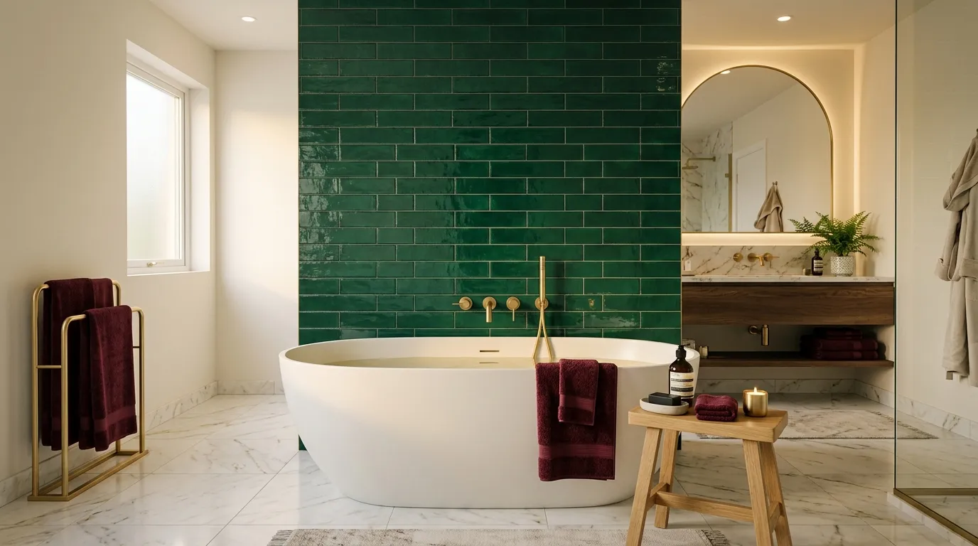 Emerald Tile Accent Wall