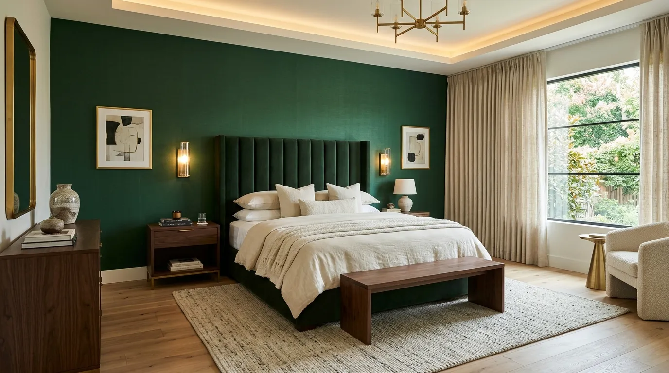 Forest Green Accent Wall