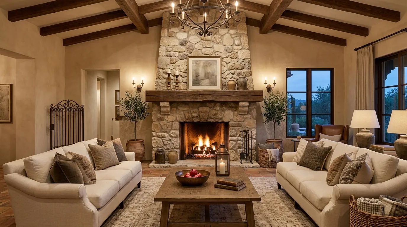 Stone Fireplace Focus
