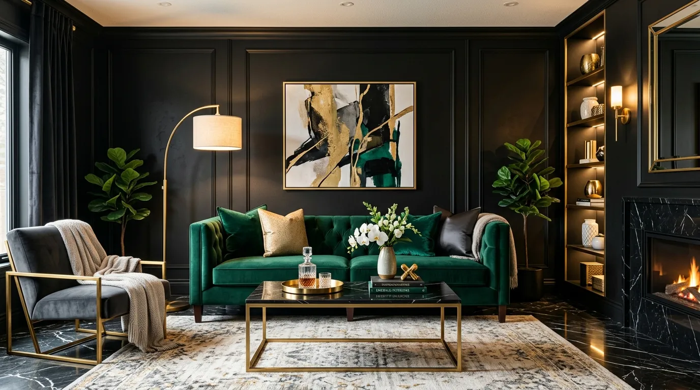 Velvet Emerald Sofa