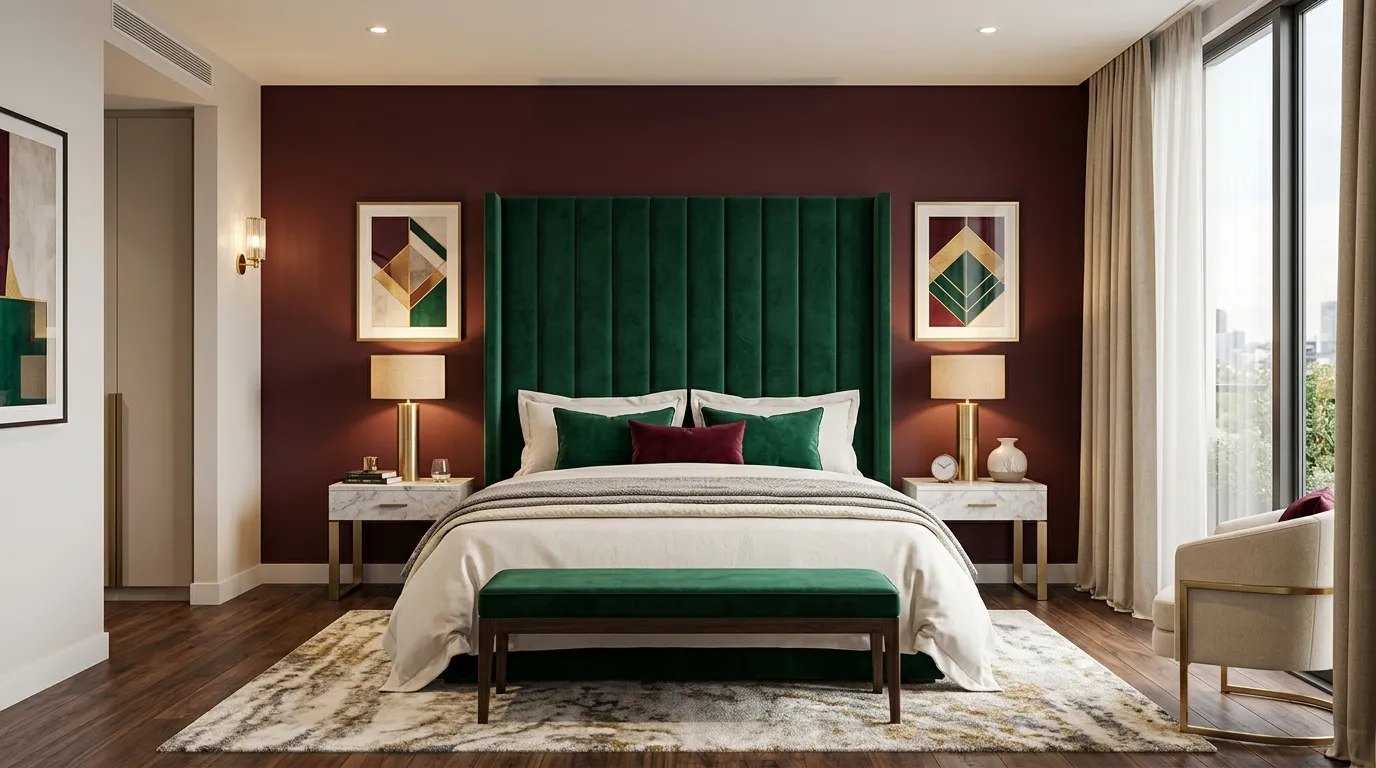Velvet Headboard Focus