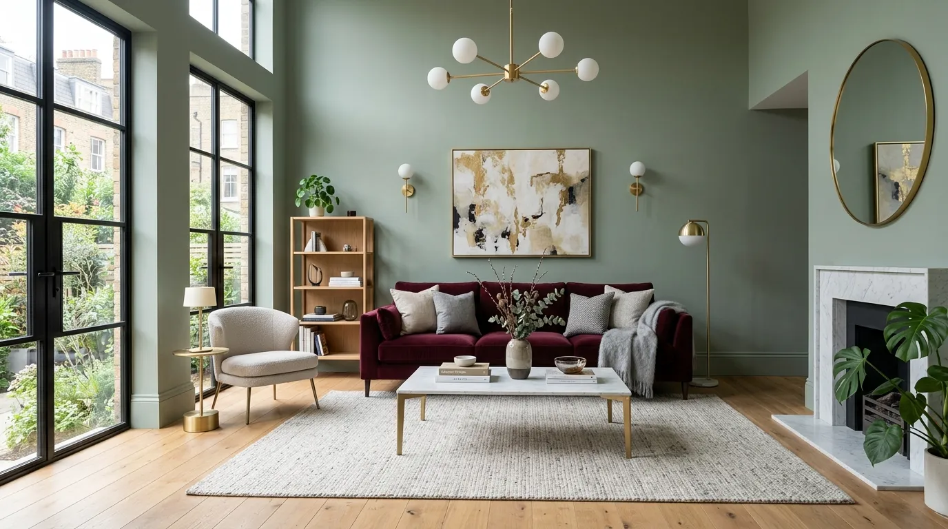 Velvet Sofa Contrast