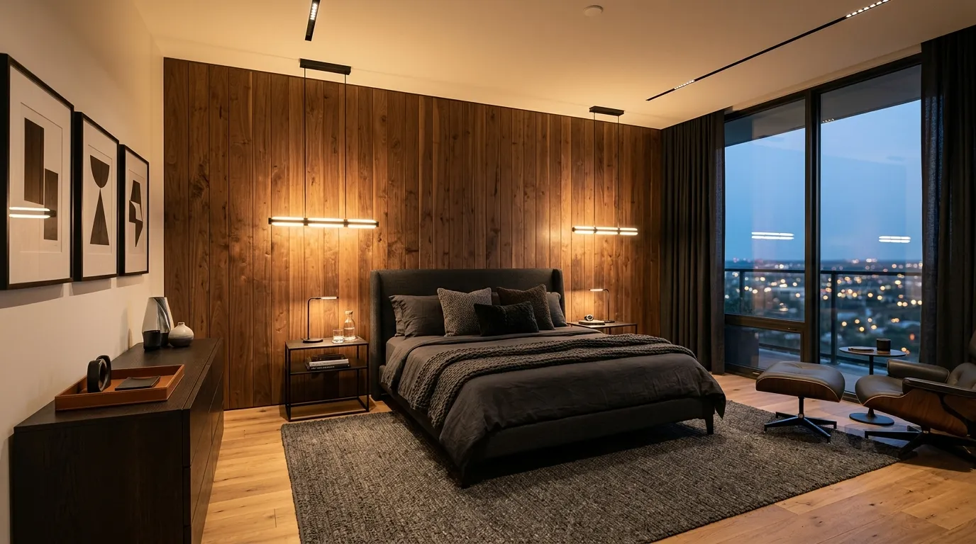 Walnut Accent Wall