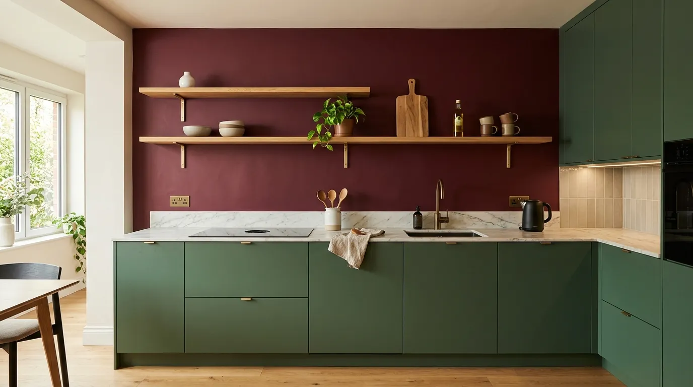 Burgundy Feature Wall