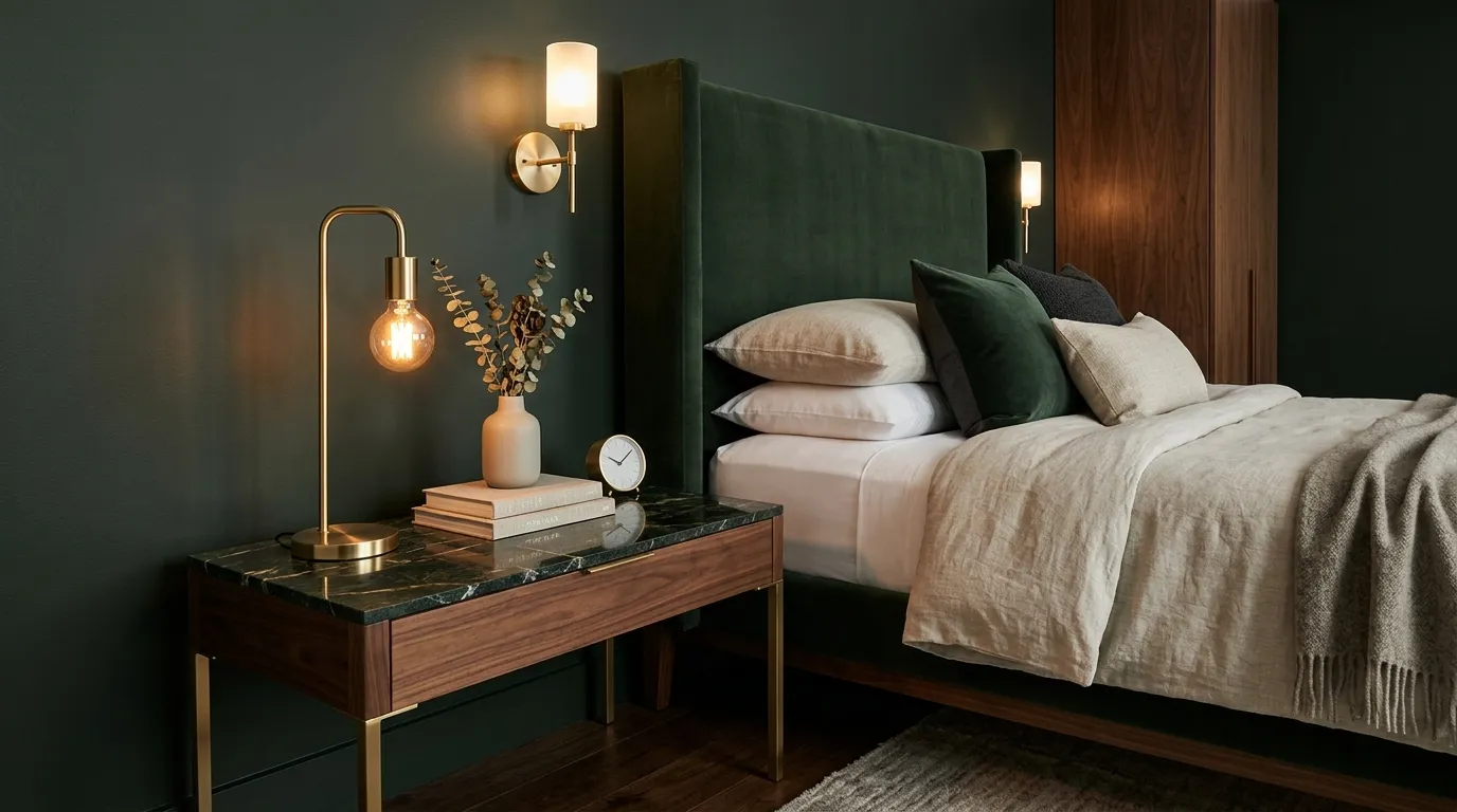 Marble Nightstand Styling