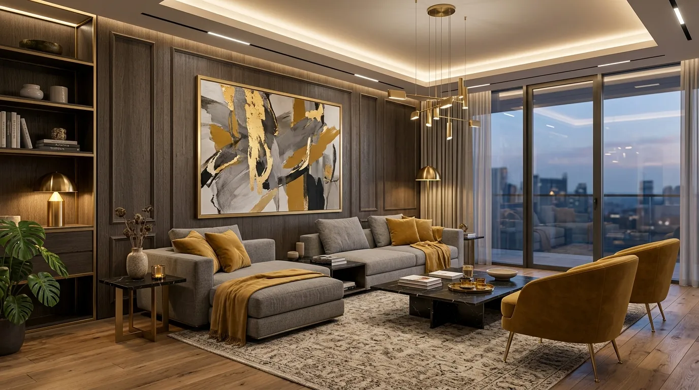 Warm Metallic Accents