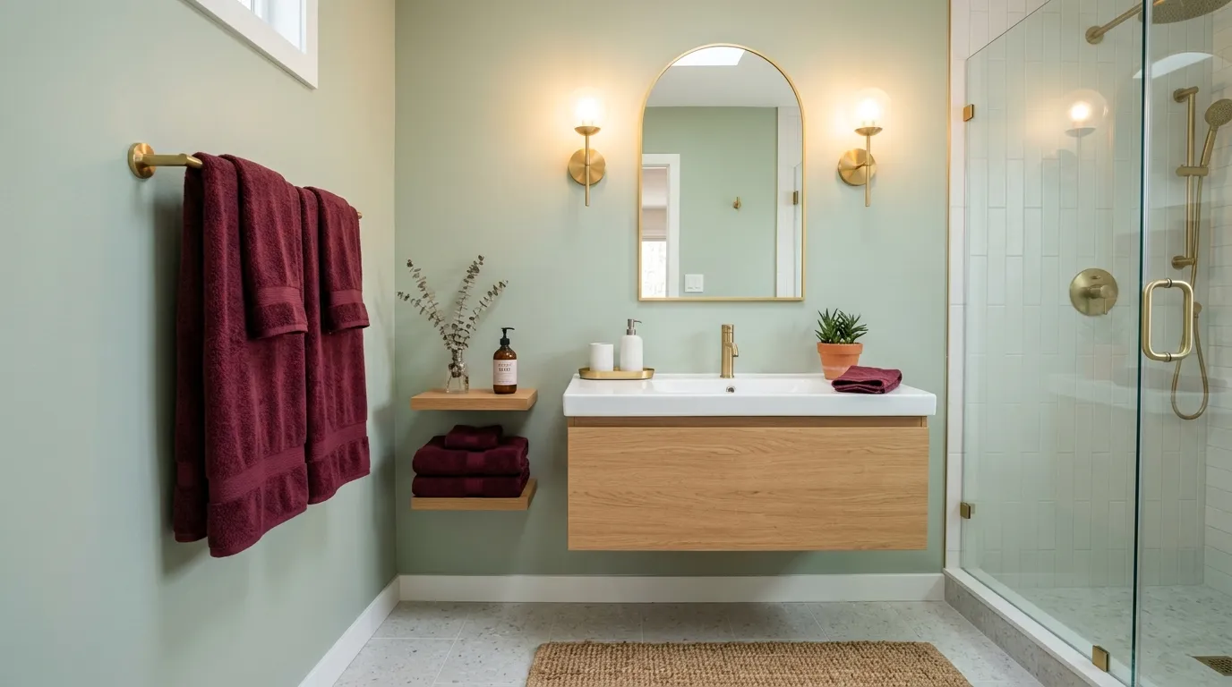 Burgundy Towel Styling