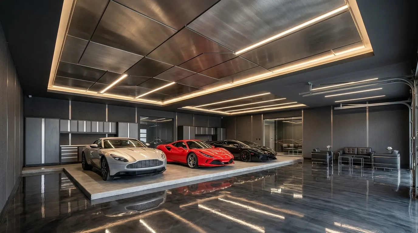 Metallic Accent Ceiling