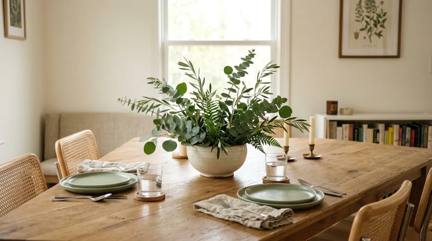 Simple Greenery Centerpiece