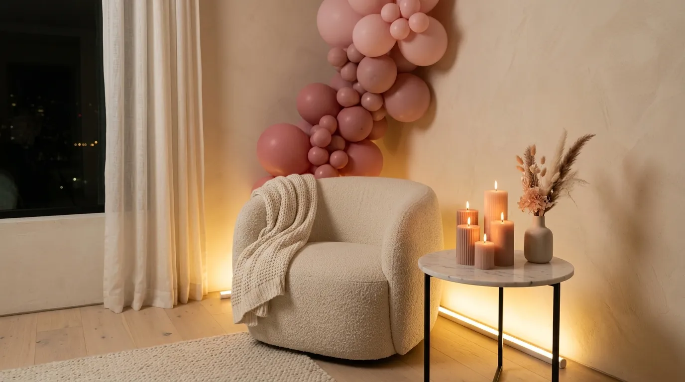 Candlelit Pink Corners