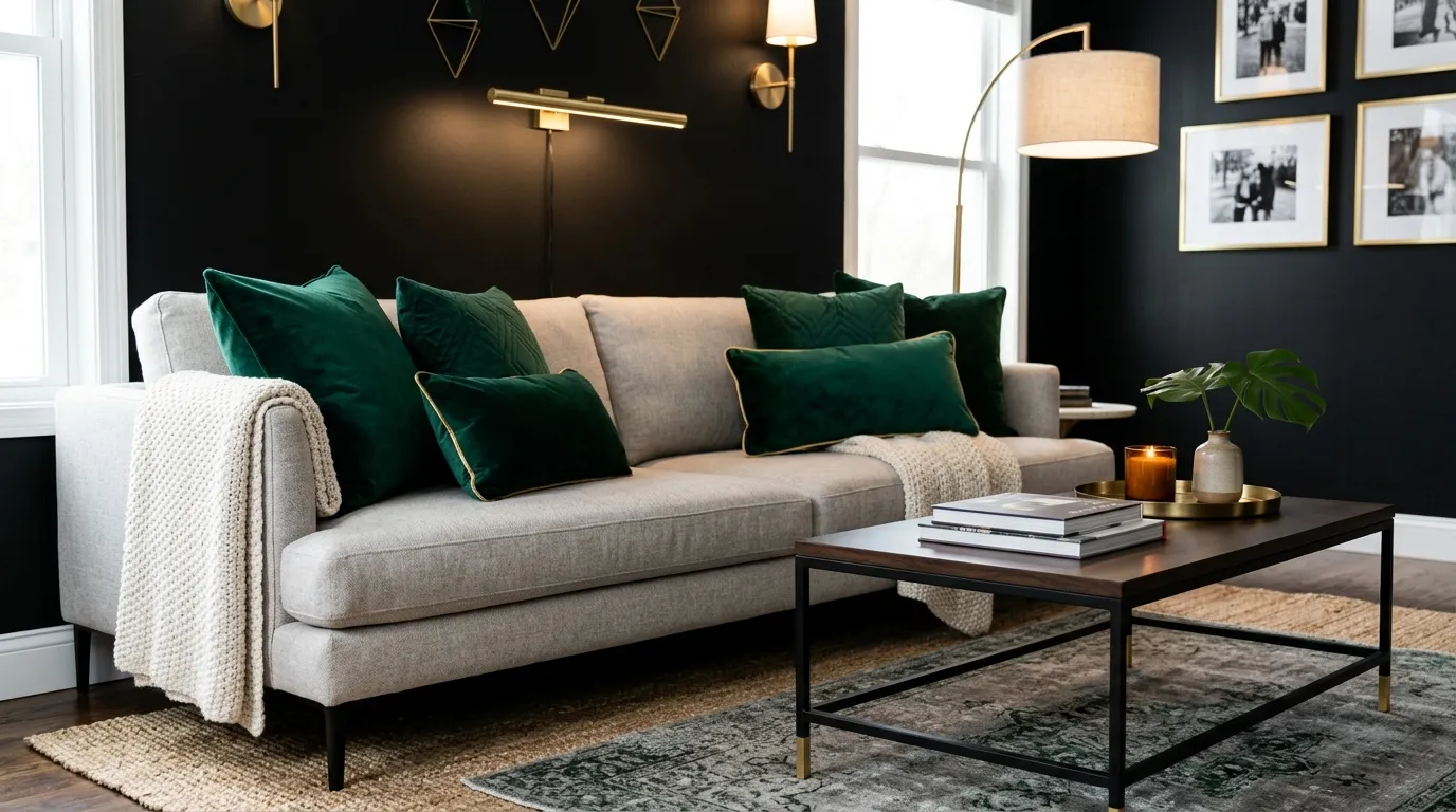 Emerald Velvet Cushions