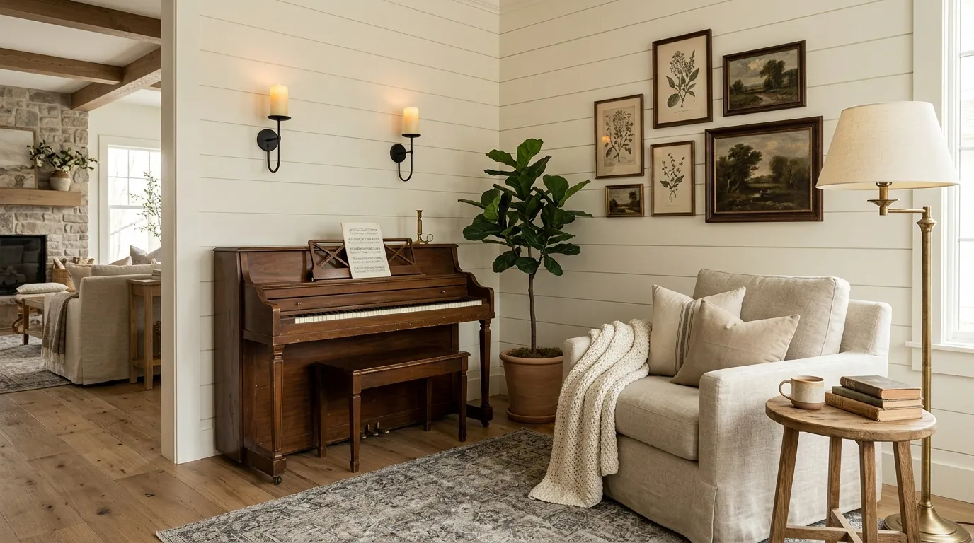Farmhouse Piano Corner