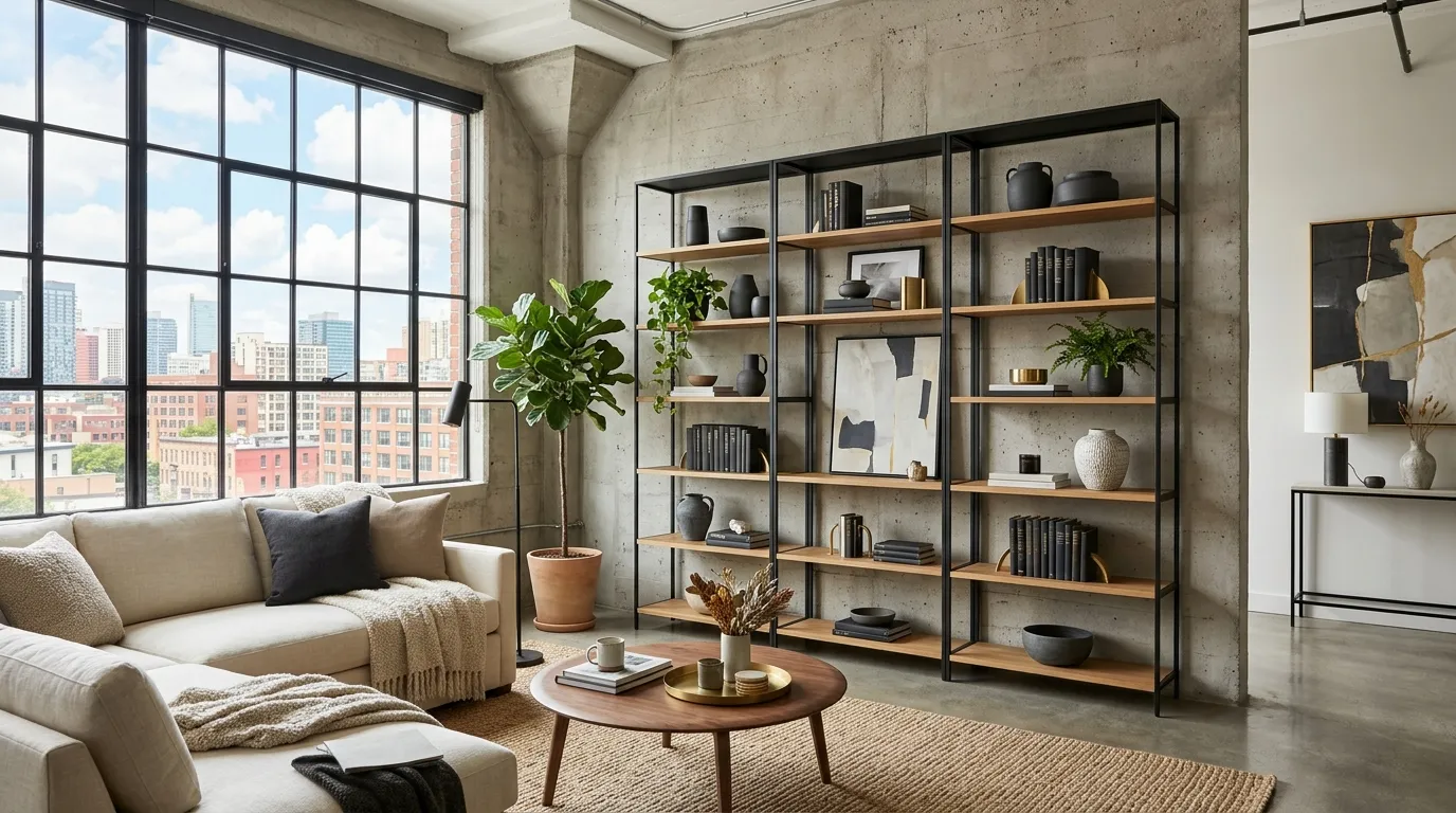 Minimalist Metal Shelving