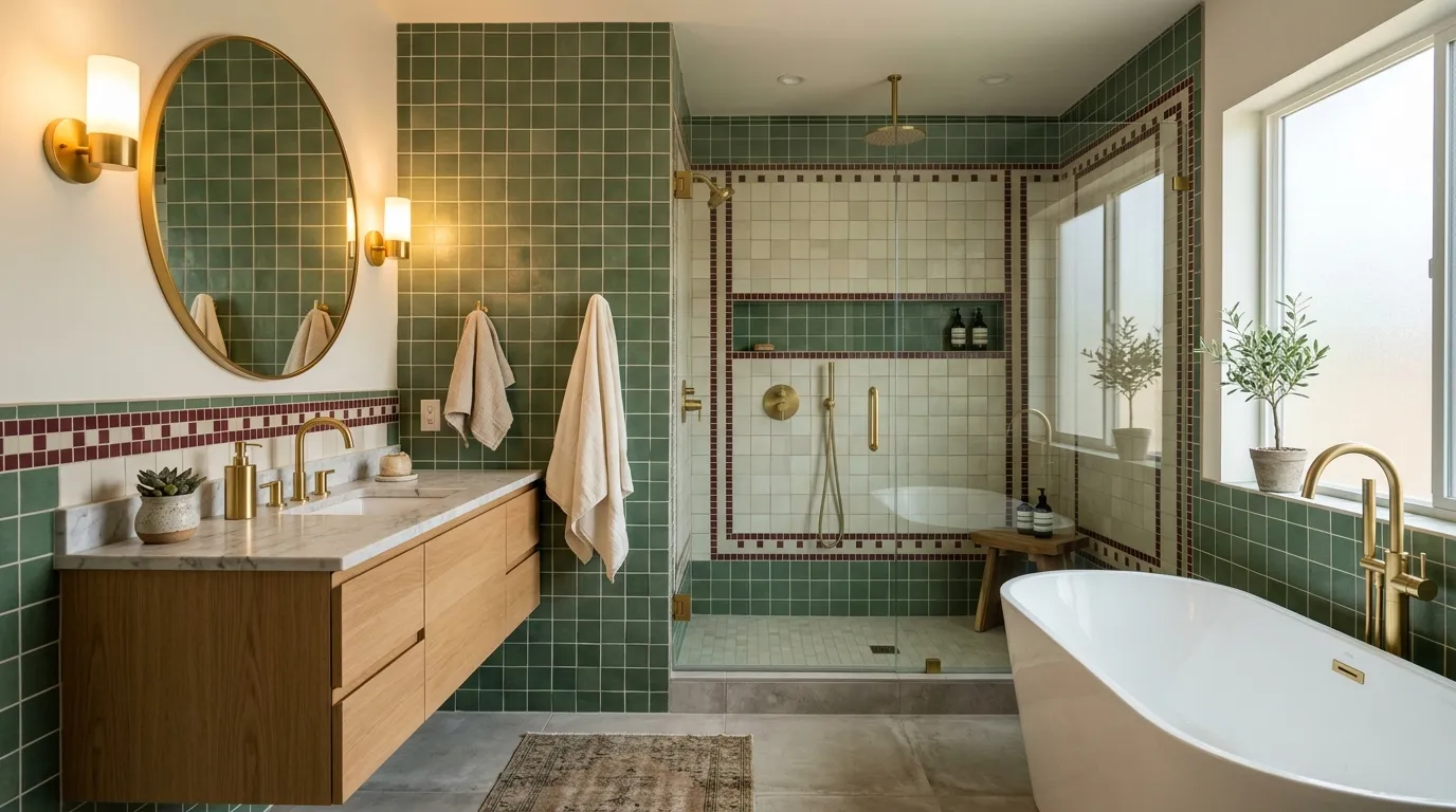 Burgundy Accent Tiles