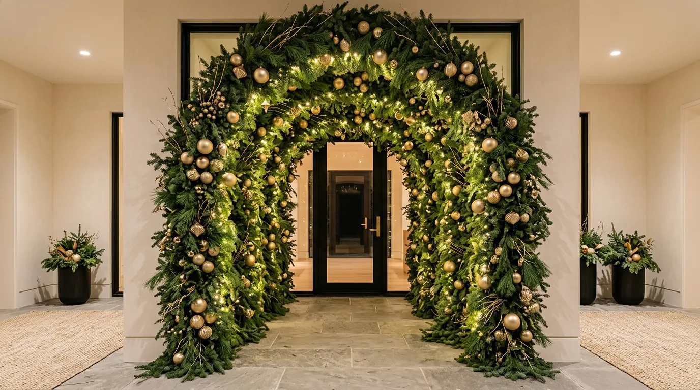 Sculpted Evergreen Tunnel