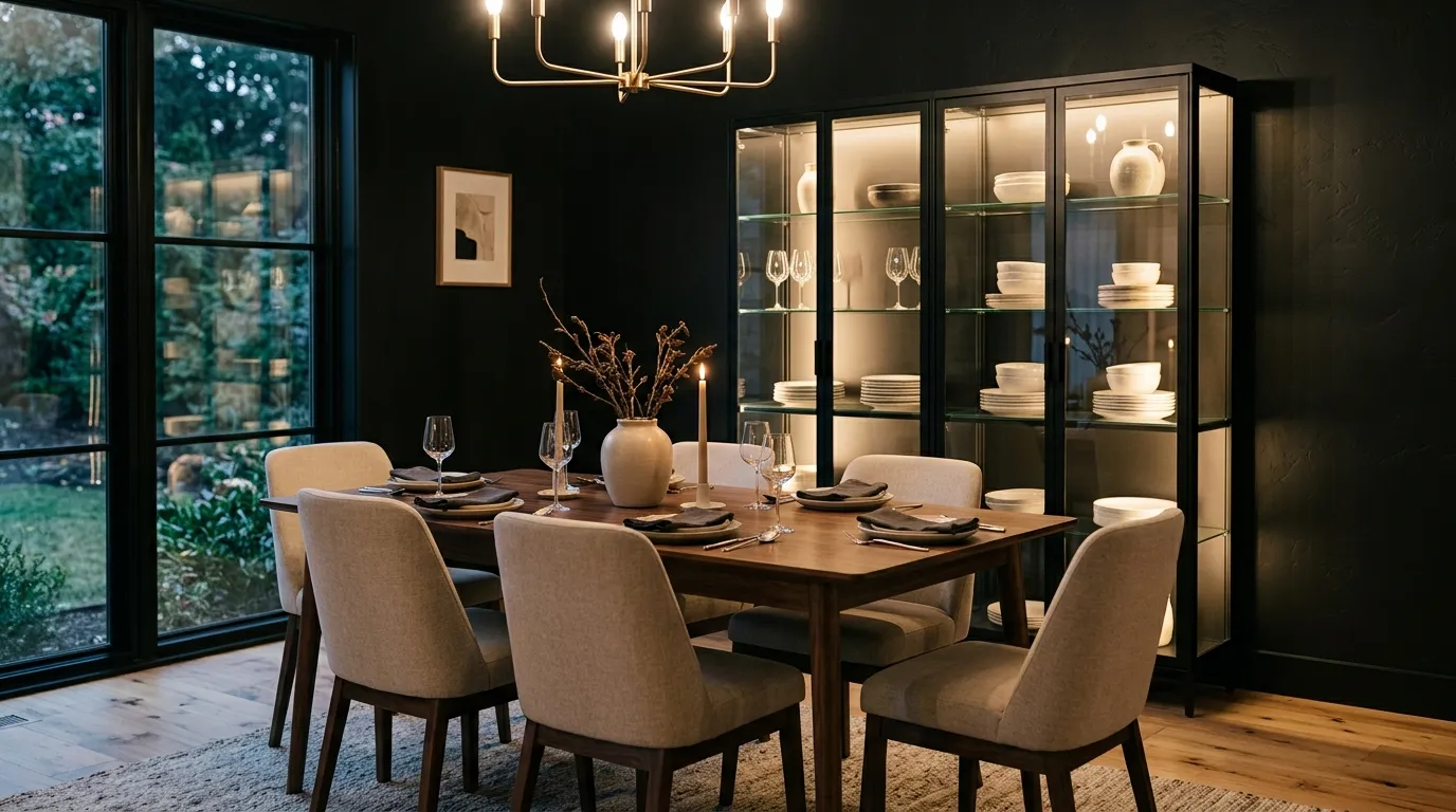 Black and Glass Cabinet