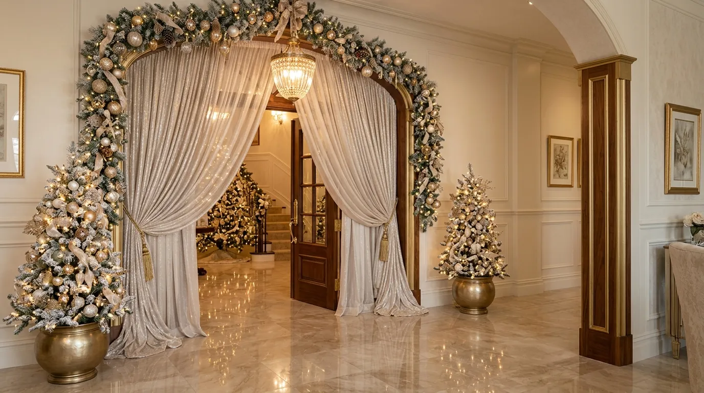 Champagne Crystal Drapes