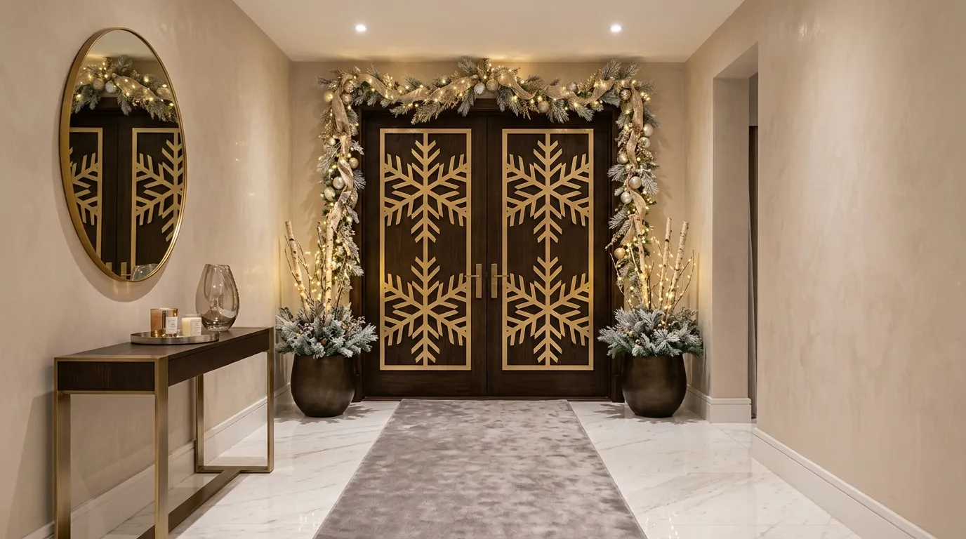 Golden Snowflake Panels