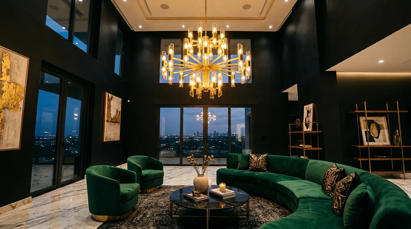 Statement Gold Chandelier