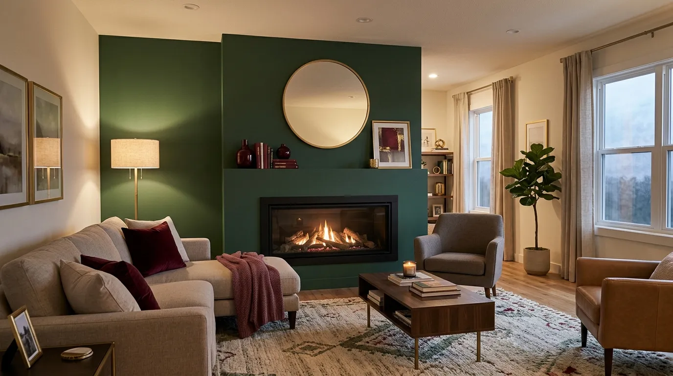Cozy Fireplace Styling