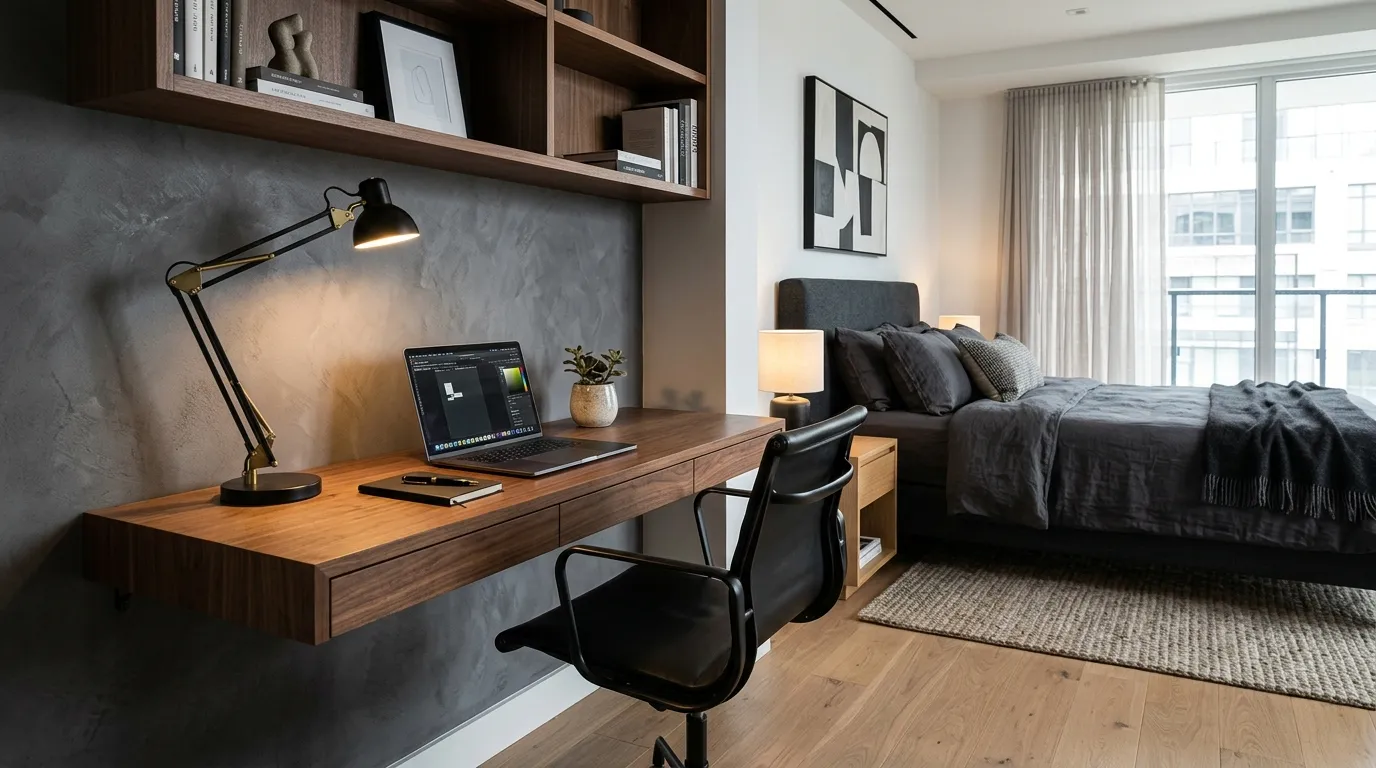 Floating Wood Desk