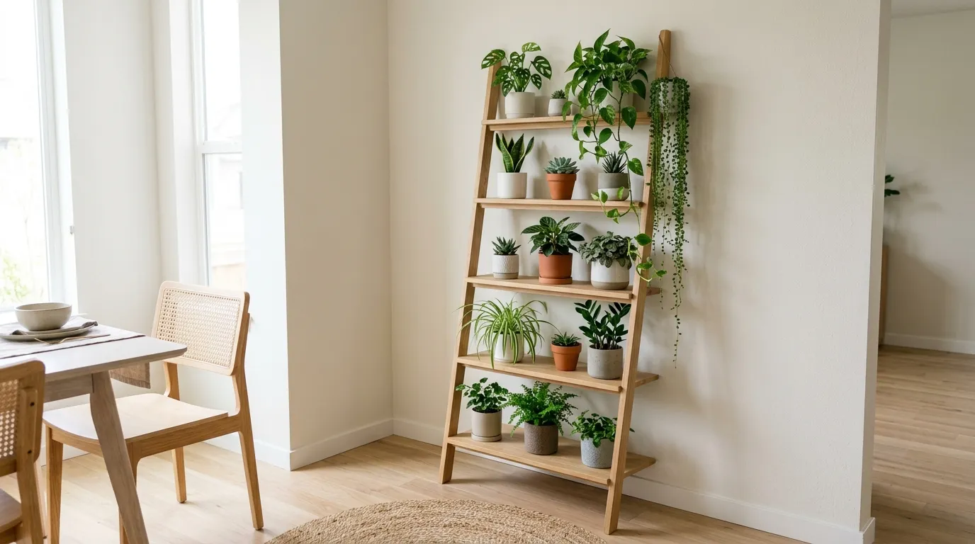 Ladder Shelf Greens