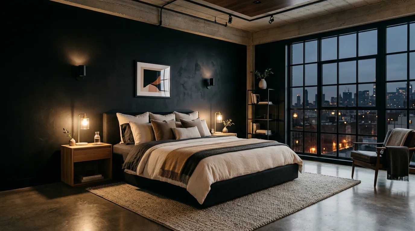 Matte Black Bedrooms