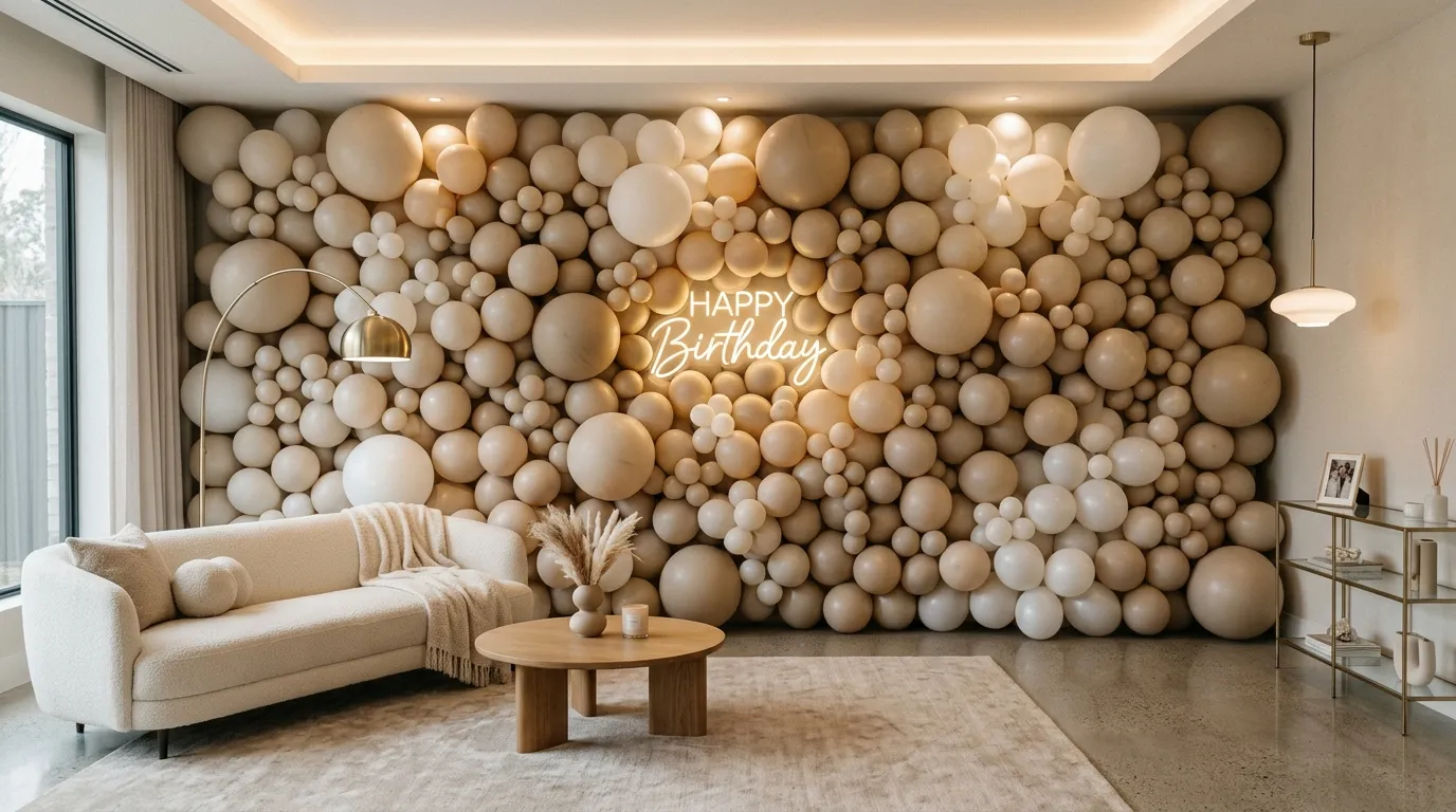 Monochrome Balloon Wall