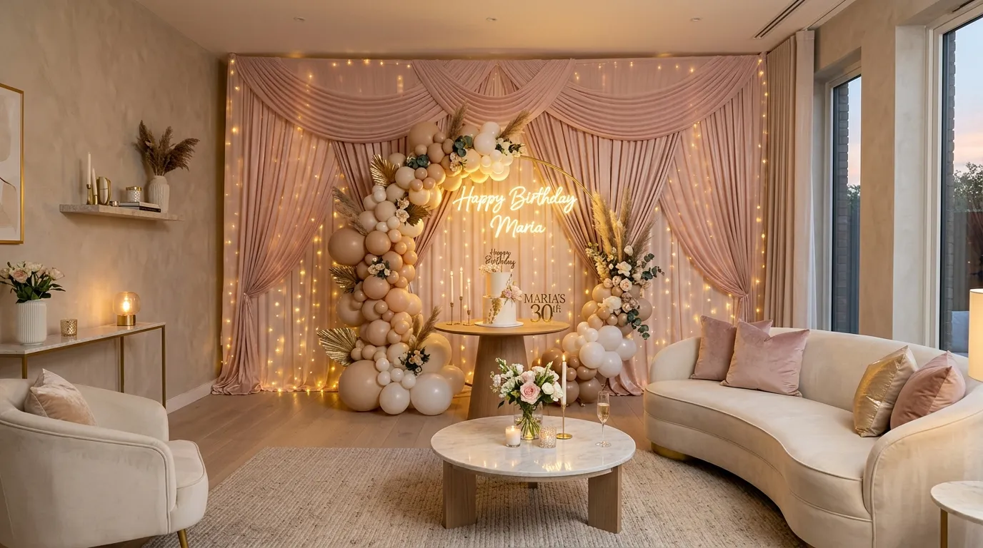 Draped Curtain Backdrop