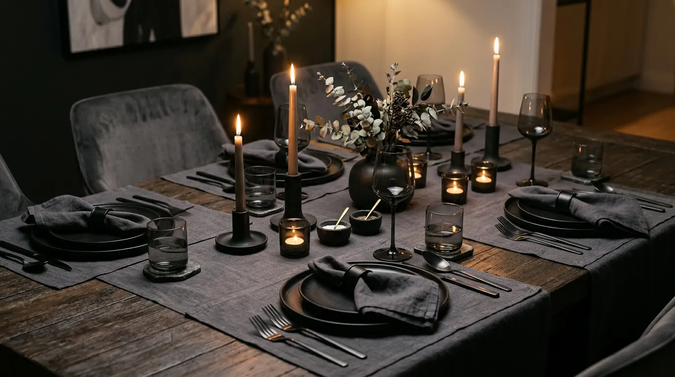 Monochrome Table Setting