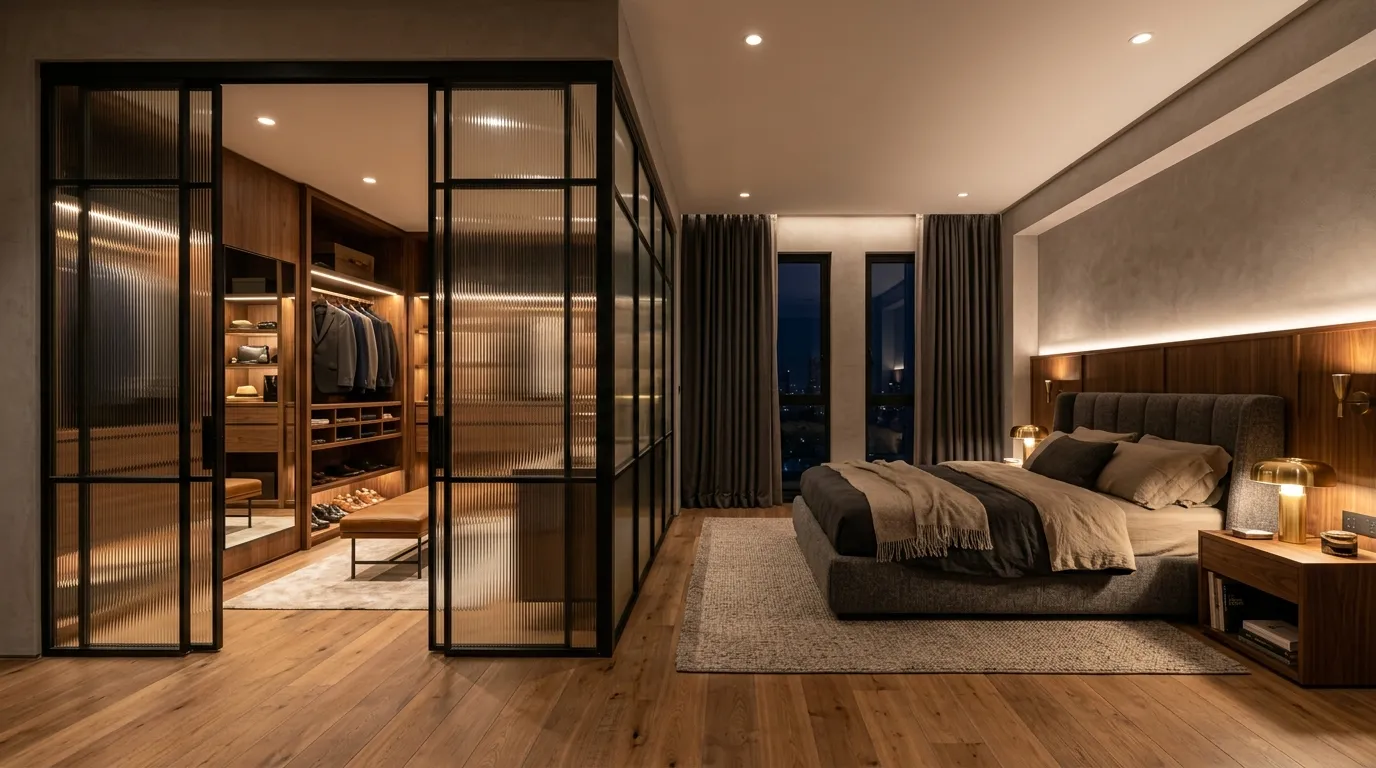 Ribbed Glass Partitions